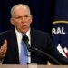 Director of the Central Intelligence Agency John Brennan makes a point while he holds a rare news conference at the CIA Headquarters in Virginia December 11, 2014. Brennan said on Thursday some agency officers used "abhorrent" methods on detainees captured following the September 11 attacks and said it was "unknowable" whether so-called enhanced interrogation techniques yielded useful intelligence.  REUTERS/Larry Downing   (UNITED STATES - Tags: POLITICS) - RTR4HOR7