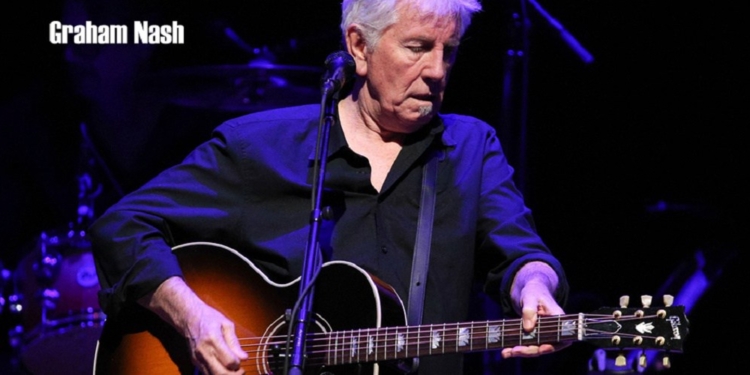 LOS ANGELES, CA - APRIL 05:  Musician Graham Nash performs onstage at the 2nd Light Up The Blues Concert - An Evening Of Music To Benefit Autism Speaks at The Theatre At Ace Hotel on April 5, 2014 in Los Angeles, California.  (Photo by Imeh Akpanudosen/Getty Images for LUTB)