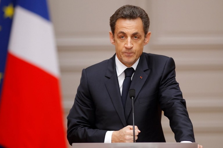 France's President Nicolas Sarkozy delivers a speech after the weekly cabinet meeting at the Elysee Palace in Paris March 24, 2010. REUTERS/Benoit Tessier (FRANCE - Tags: POLITICS)