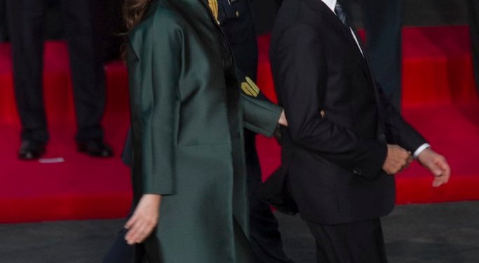 CIUDAD DE MÉXICO, 13FEBRERO2016.- Angélica Rivera y su esposo el Presidente de México durante la ceremonia de Estado con el Papa Francisco, que se realizó en Palacio Nacional.
FOTO: MOISÉS PABLO /CUARTOSCURO.COM
