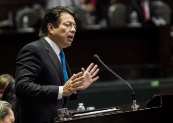 CIUDAD DE MÉXICO, 07FEBRERO2019.- Mario Delgado, coordinador de la bancada morenista, durante la segunda sesión ordinaria de la LXIV Legislatura en la Cámara de Diputados.
FOTO: GALO CAÑAS /CUARTOSCURO.COM