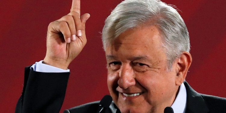 Mexico's President Andres Manuel Lopez Obrador speaks during a news conference at the National Palace in Mexico City, Mexico August 30, 2019. REUTERS/Henry Romero