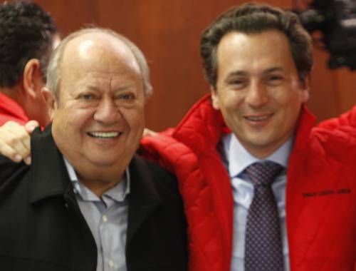 ▲ El líder de los petroleros, Carlos Romero Deschamps, y Emilio Lozoya Austin, ex director de Pemex, el 29 de enero de 2016.