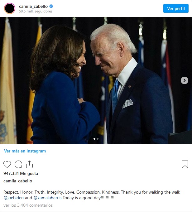 Camila Cabello Joe Biden