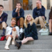 Evan Mock, Emily Alyn Lind, Thomas Doherty, Eli Brown, Jordan Alexander, Zion Moreno, Savannah Lee Smith are seen at the film set of the 'Gossip Girl' TV Series in New York City. NON-EXCLUSIVE November 10, 2020. 10 Nov 2020 Pictured: Tavi Gevinson,Evan Mock,Emily Alyn Lind,Thomas Doherty,Eli Brown,Jordan Alexander,Zion Moreno,Savannah Lee Smith. Photo credit: Jose Perez/Bauergriffin.com / MEGA TheMegaAgency.com +1 888 505 6342 (Mega Agency TagID: MEGA714376_010.jpg) [Photo via Mega Agency]